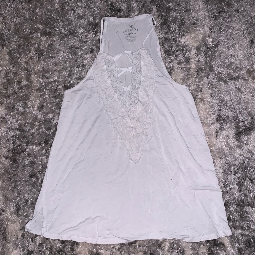 White American eagle halter top